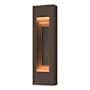 Hubbardton Forge Art Alchemy 2 Light 28" Tall Outdoor Wall Sconce Coastal Bronze / Coastal Natural Iron
