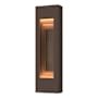 Hubbardton Forge Art Alchemy 2 Light 28" Tall Outdoor Wall Sconce Coastal Bronze / Coastal Dark Smoke