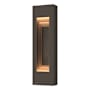 Hubbardton Forge Art Alchemy 2 Light 28" Tall Outdoor Wall Sconce Coastal Dark Smoke / Coastal Natural Iron