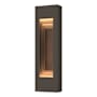 Hubbardton Forge Art Alchemy 2 Light 28" Tall Outdoor Wall Sconce Coastal Dark Smoke / Coastal Bronze
