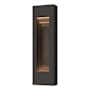 Hubbardton Forge Art Alchemy 2 Light 28" Tall Outdoor Wall Sconce Coastal Oil Rubbed Bronze / Coastal Natural Iron