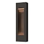 Hubbardton Forge Art Alchemy 2 Light 28" Tall Outdoor Wall Sconce Coastal Oil Rubbed Bronze / Coastal Dark Smoke