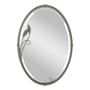 Hubbardton Forge Forged Leaf 22-5/16"W x 31-11/16"H Oval Beveled Steel Framed Accent Mirror Dark Smoke