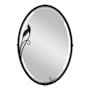 Hubbardton Forge Forged Leaf 22-5/16"W x 31-11/16"H Oval Beveled Steel Framed Accent Mirror Black