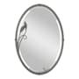 Hubbardton Forge Forged Leaf 22-5/16"W x 31-11/16"H Oval Beveled Steel Framed Accent Mirror Natural Iron