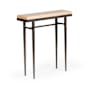 Hubbardton Forge Wick 30" Wide Wood Top Maple and Metal Table Dark Smoke / Maple Natural