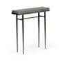 Hubbardton Forge Wick 30" Wide Wood Top Maple and Metal Table Natural Iron / Maple Grey