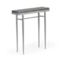 Hubbardton Forge Wick 30" Wide Wood Top Maple and Metal Table Vintage Platinum / Maple Grey