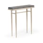 Hubbardton Forge Wick 30" Wide Wood Top Maple and Metal Table Soft Gold / Maple Grey