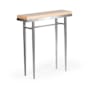 Hubbardton Forge Wick 30" Wide Wood Top Maple and Metal Table Sterling / Maple Natural
