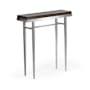 Hubbardton Forge Wick 30" Wide Wood Top Maple and Metal Table Sterling / Maple Espresso