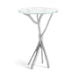 Hubbardton Forge Brindille 18" Diameter Glass Top Aluminum and Glass Table Vintage Platinum