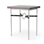 Hubbardton Forge Equus 18" Wide Maple Wood Top Metal Accent Table Sterling / Black / Espresso