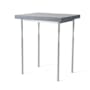 Hubbardton Forge Senza 18" Wide Maple Wood Top Metal Accent Table Sterling / Gray