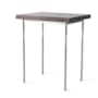 Hubbardton Forge Senza 18" Wide Maple Wood Top Metal Accent Table Sterling / Espresso