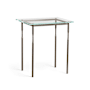 Hubbardton Forge Senza 22" Wide Glass Top Glass and Metal Table Bronze