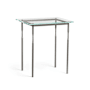 Hubbardton Forge Senza 22" Wide Glass Top Glass and Metal Table Natural Iron