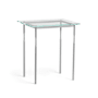 Hubbardton Forge Senza 22" Wide Glass Top Glass and Metal Table Vintage Platinum