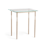 Hubbardton Forge Senza 22" Wide Glass Top Glass and Metal Table Soft Gold