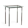 Hubbardton Forge Senza 22" Wide Glass Top Glass and Metal Table Oil Rubbed Bronze