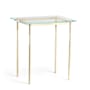 Hubbardton Forge Senza 22" Wide Glass Top Glass and Metal Table Modern Brass