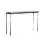 Hubbardton Forge Senza 54" Wide Glass Top Glass and Metal Table Bronze