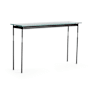 Hubbardton Forge Senza 54" Wide Glass Top Glass and Metal Table Black