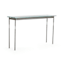 Hubbardton Forge Senza 54" Wide Glass Top Glass and Metal Table Natural Iron