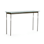 Hubbardton Forge Senza 54" Wide Glass Top Glass and Metal Table Oil Rubbed Bronze