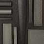 Hubbardton Forge Cove 18" Wide Marble and Steel Accent Table Dark Smoke / White