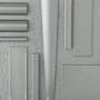 Hubbardton Forge Cove 18" Wide Marble and Steel Accent Table Vintage Platinum / White
