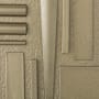 Hubbardton Forge Cove 18" Wide Marble and Steel Accent Table Soft Gold / White