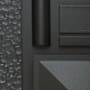 Hubbardton Forge Folio 18" Wide Glass and Steel Accent Table Black / Clear
