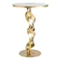 Hubbardton Forge Folio 18" Wide Glass and Steel Accent Table Modern Brass / Clear