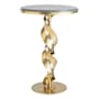 Hubbardton Forge Folio 18" Wide Steel and Wood Accent Table Modern Brass / Grey Maple