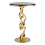 Hubbardton Forge Folio 18" Wide Steel and Wood Accent Table Modern Brass / Espresso Maple