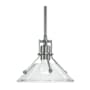 Hubbardton Forge Henry 10" Wide Mini Pendant Vintage Platinum / Clear