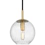 Hudson Valley Lighting Rousseau Single Light 6" Wide Mini Pendant Aged Brass / Clear