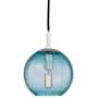 Hudson Valley Lighting Rousseau Single Light 6" Wide Mini Pendant Polished Chrome / Blue