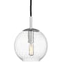 Hudson Valley Lighting Rousseau Single Light 6" Wide Mini Pendant Polished Chrome / Clear