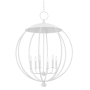 Hudson Valley Lighting Wesley 6 Light 32" Wide Taper Candle Style Chandelier White Plaster