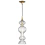 Hudson Valley Lighting Pomfret Single Light 6" Wide Mini Pendant Aged Brass / Clear