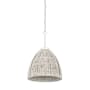 Hudson Valley Lighting Woodlawn 19" Wide Pendant with Rope Shade White Plaster