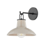 Hudson Valley Lighting Pottersville 12" Tall Wall Sconce Distressed Bronze / Ceramic Ivory Crackle