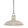 Hudson Valley Lighting Pottersville 18" Wide Pendant Distressed Bronze / Ceramic Ivory Crackle