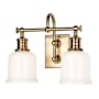 Hudson Valley Lighting Keswick 2 Light 14" Wide Bathroom Vanity Light Aged Brass