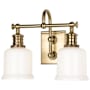 Hudson Valley Lighting Keswick 2 Light 14" Wide Bathroom Vanity Light Aged Brass