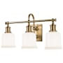 Hudson Valley Lighting Keswick 3 Light 21" Wide Bathroom Vanity Light Aged Brass