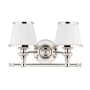 Hudson Valley Lighting Milton 2 Light 16" Wide Bathroom Vanity Light Polished Nickel