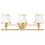 Hudson Valley Lighting Milton 3 Light 25" Wide Bathroom Vanity Light Flemish Brass